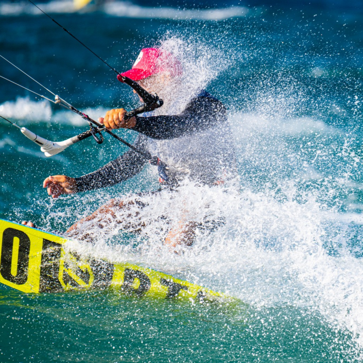 Frozen In Time Kitesurfer by Pyers Tucker