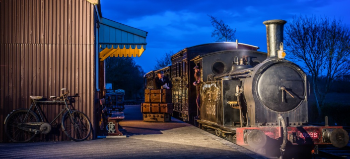 Brockford Station Blue Hour by Tony Teague