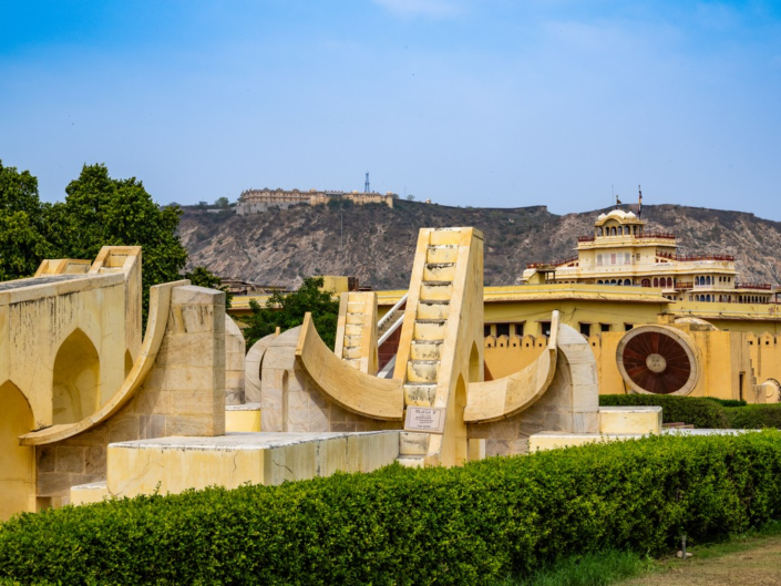 Sundials At Jantar Mantar, Jaipur by Pyers Tucker